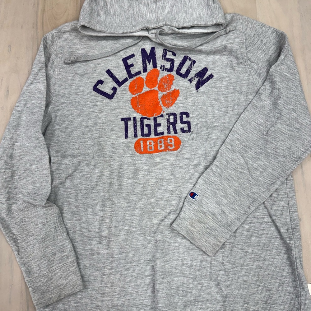 Clemson Champion Gray Tigers Turtleneck Sweater